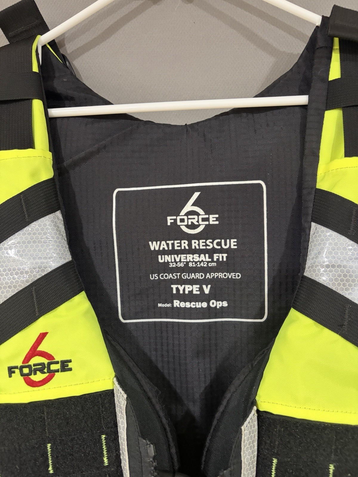 FORCE6 RESCUE OPS PFD Life Jacket Rescue Vest Type 5 Universal Fit THE BEST Nice