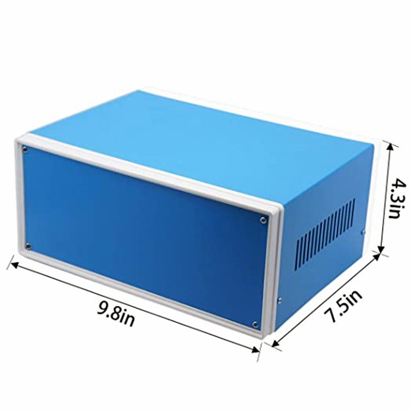 Electronic Enclosures Metal Enclosure Project Case DIY Box Junction Case Blue