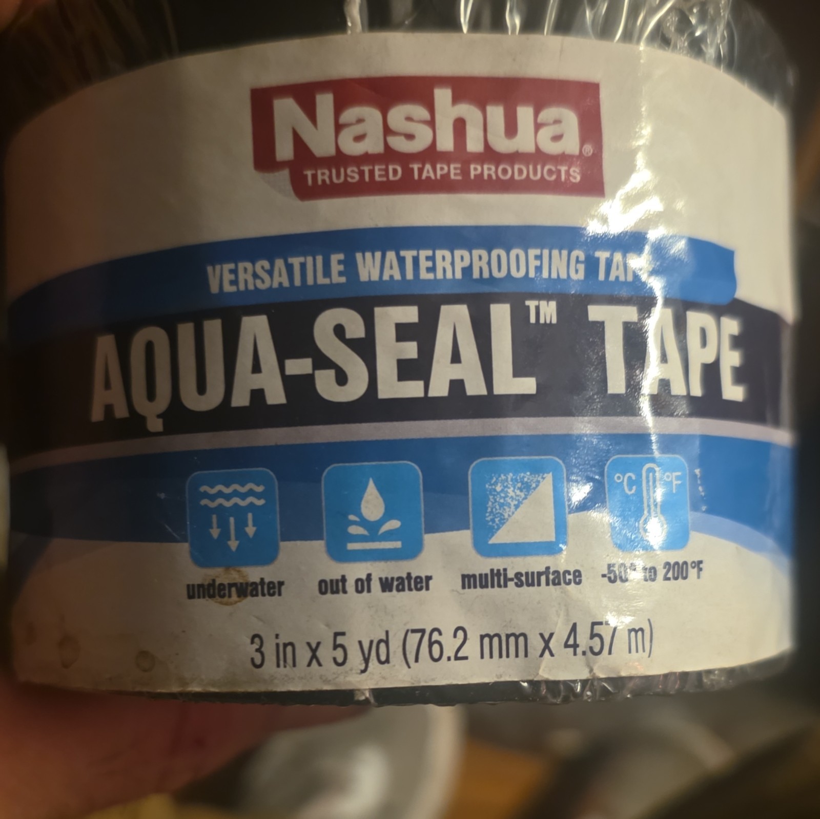 Nashua Aqua-Seal Tape Waterproofing Tape 3 in x 5 yd MPN 1607078