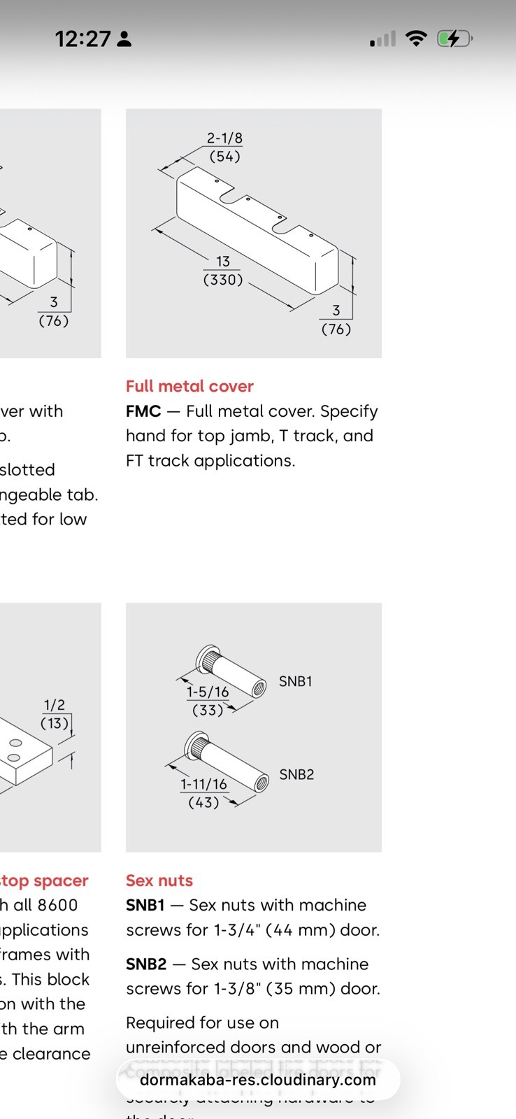 NEW DORMA 8616-ARP-FMC-605 DOOR CLOSER, METAL COVER POLISHED BRASS ADA COMPLIANT