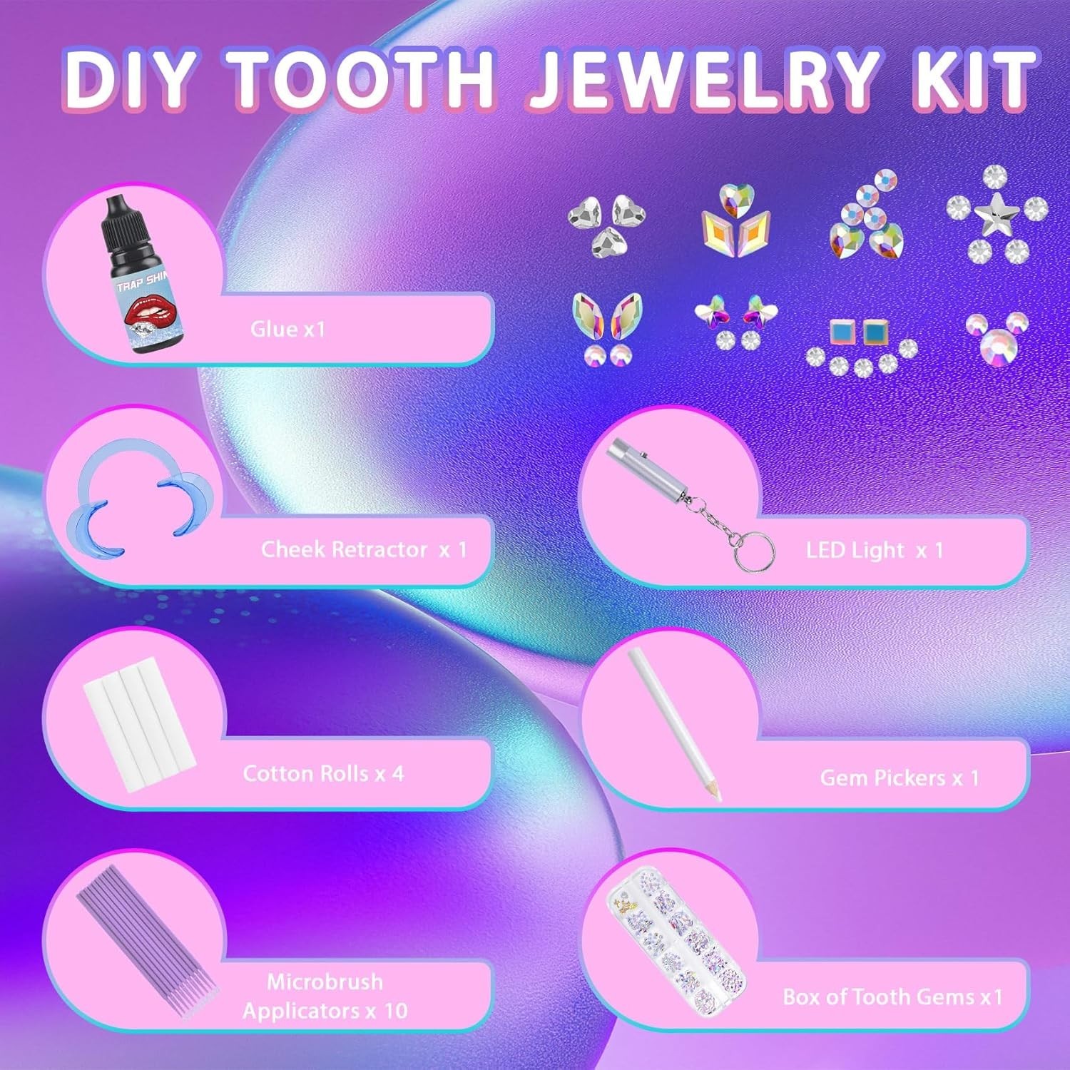 Ultimate DIY Tooth Gem Kit – 247 Crystal Gems for Stunning Smile Transformations