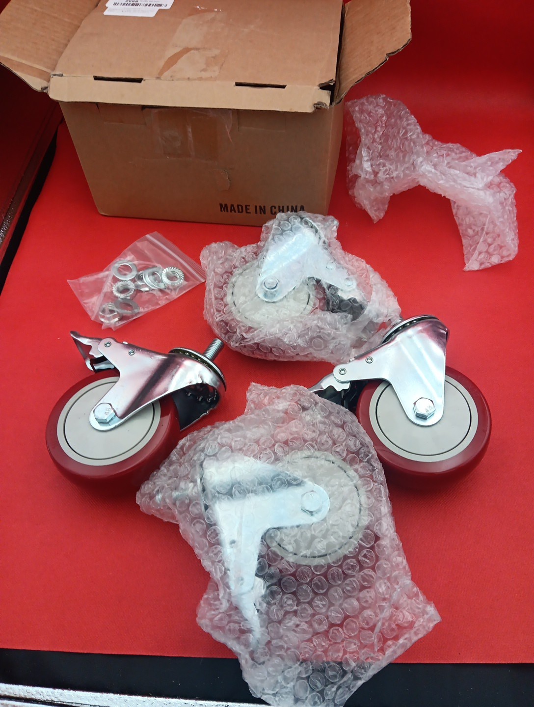 Swivel Caster Wheels With Brakes Set Of 4 – Heavy Duty 4 Inch