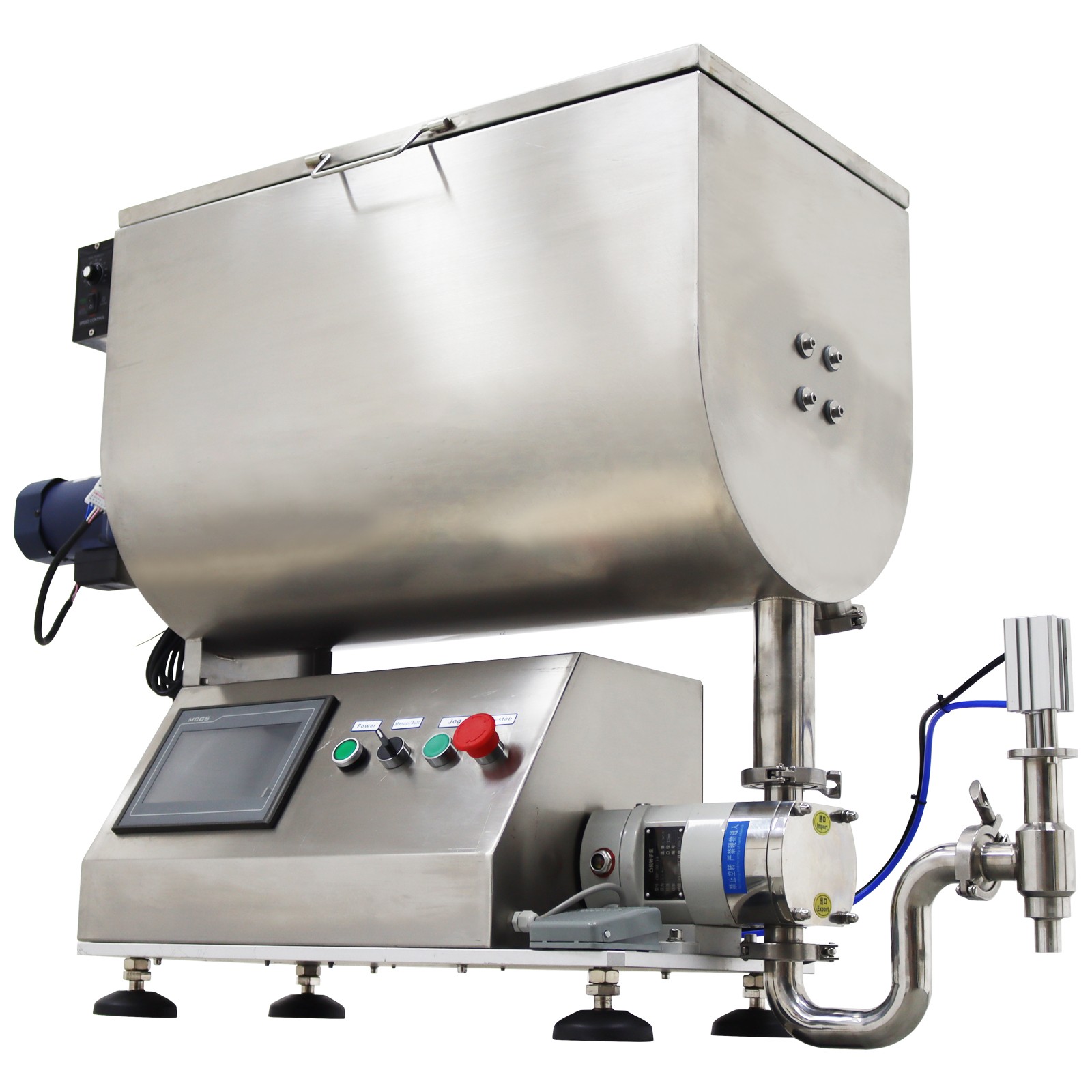 10-50000ml Rotary Pump Filling Machine Liquid Paste Filler 80L Mixing Hopper110V