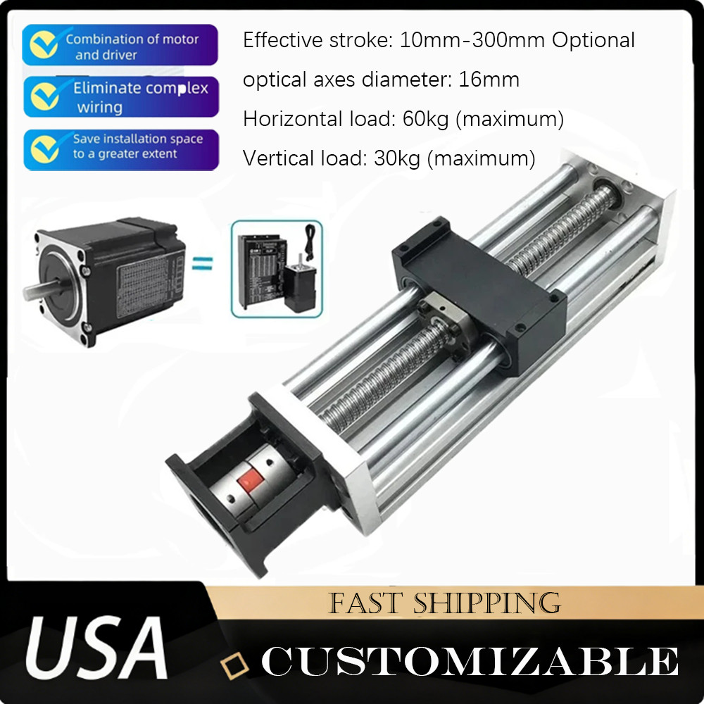 0.05mm Precision Ballscrew Slide Table 57 Motor Kit,90mm Wide Linear Module CNC