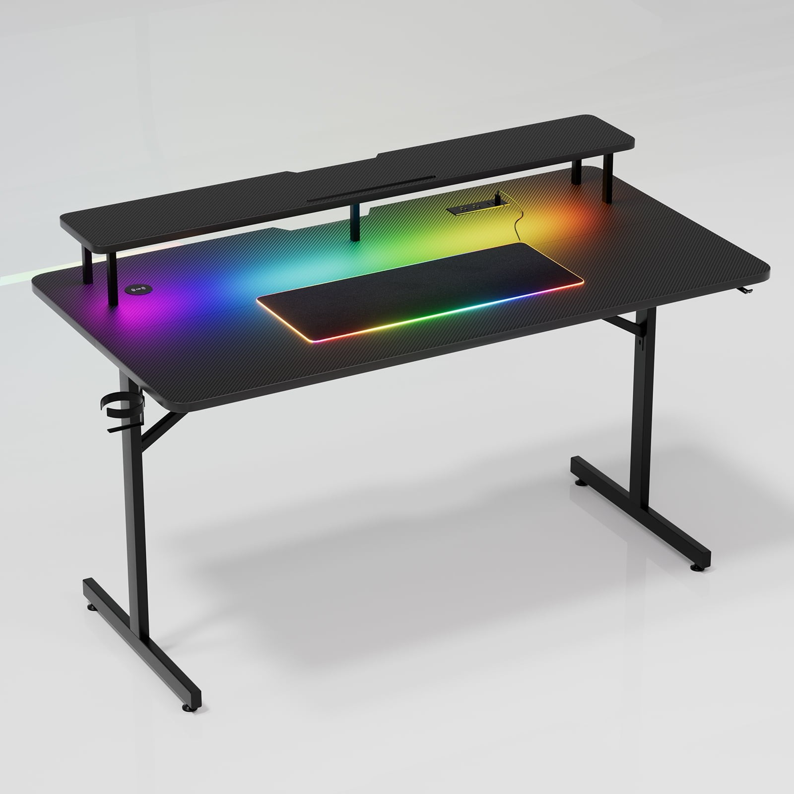 GTRACING GTZ-510-RGB Lumina Elite LED Gaming Desk, Integrated RGB Lighting,
