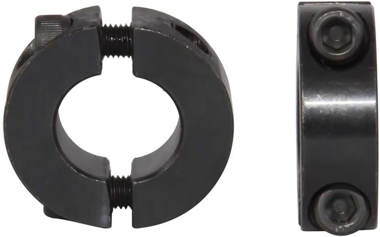 5/8″ Bore Double Split Clamp-On Shaft Collars of Carbon Steel with Black Oxide C