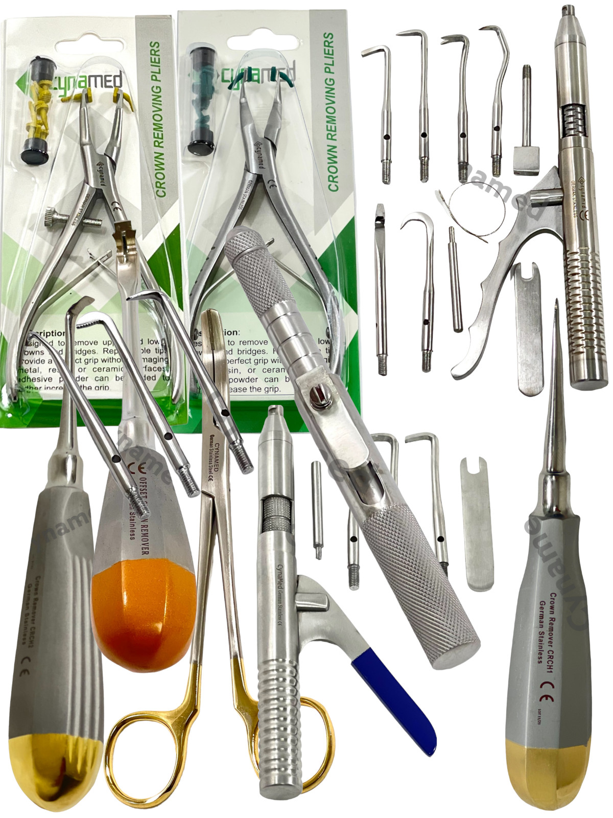 New Premium Dental Crown Removal instrument Kit Bridge Remover Spreader Pliers