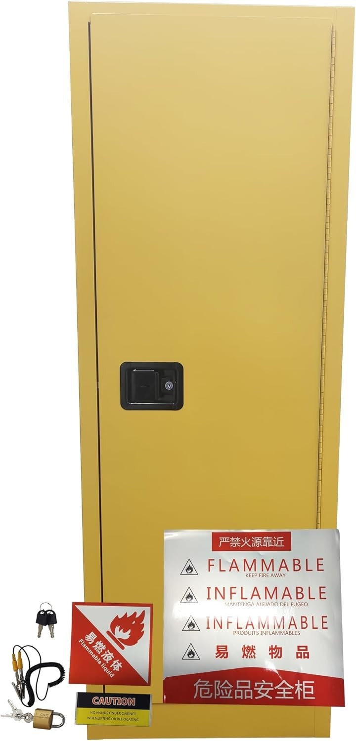 78Gallon Safety Flammable Storage Cabinet 23.2×18.1×64.96in w/2 Adjustable Shelf