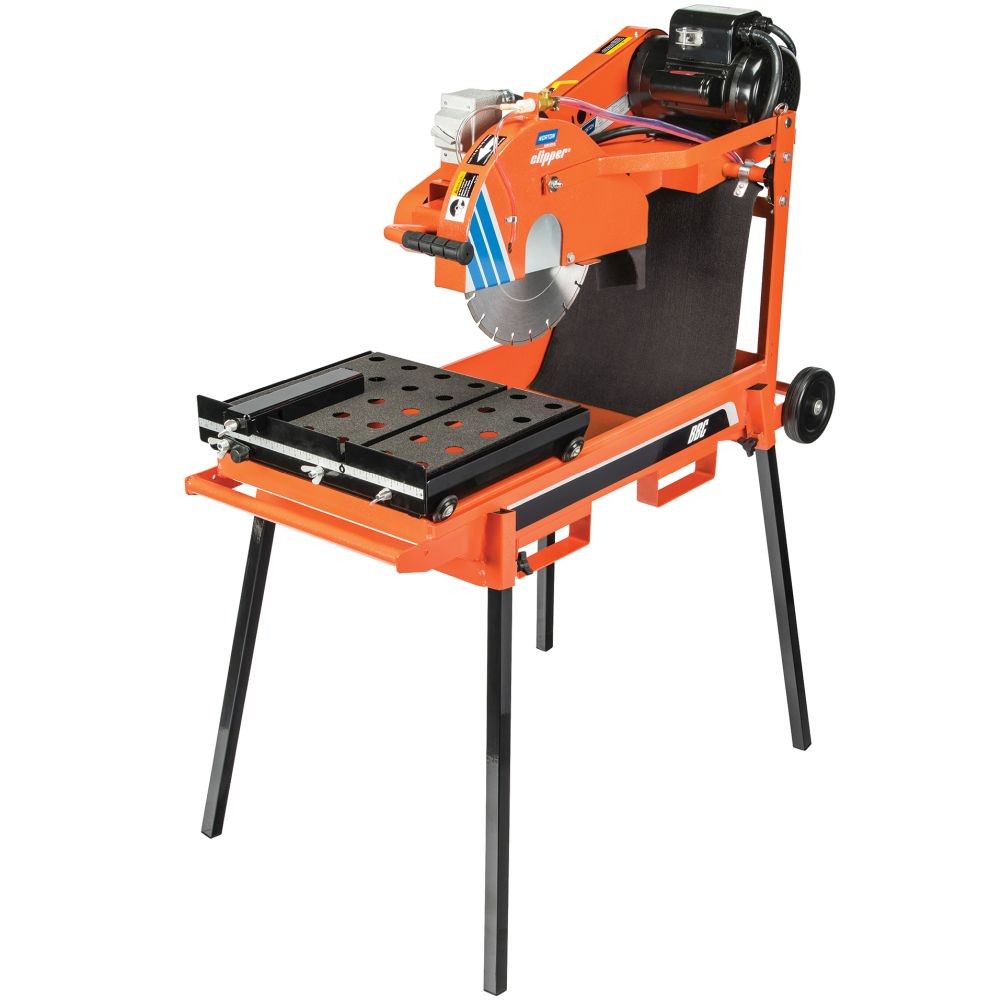 Norton Clipper BBC207 Blockbuster 14″ Brick & Block Saw w/ Baldor Motor & Stand