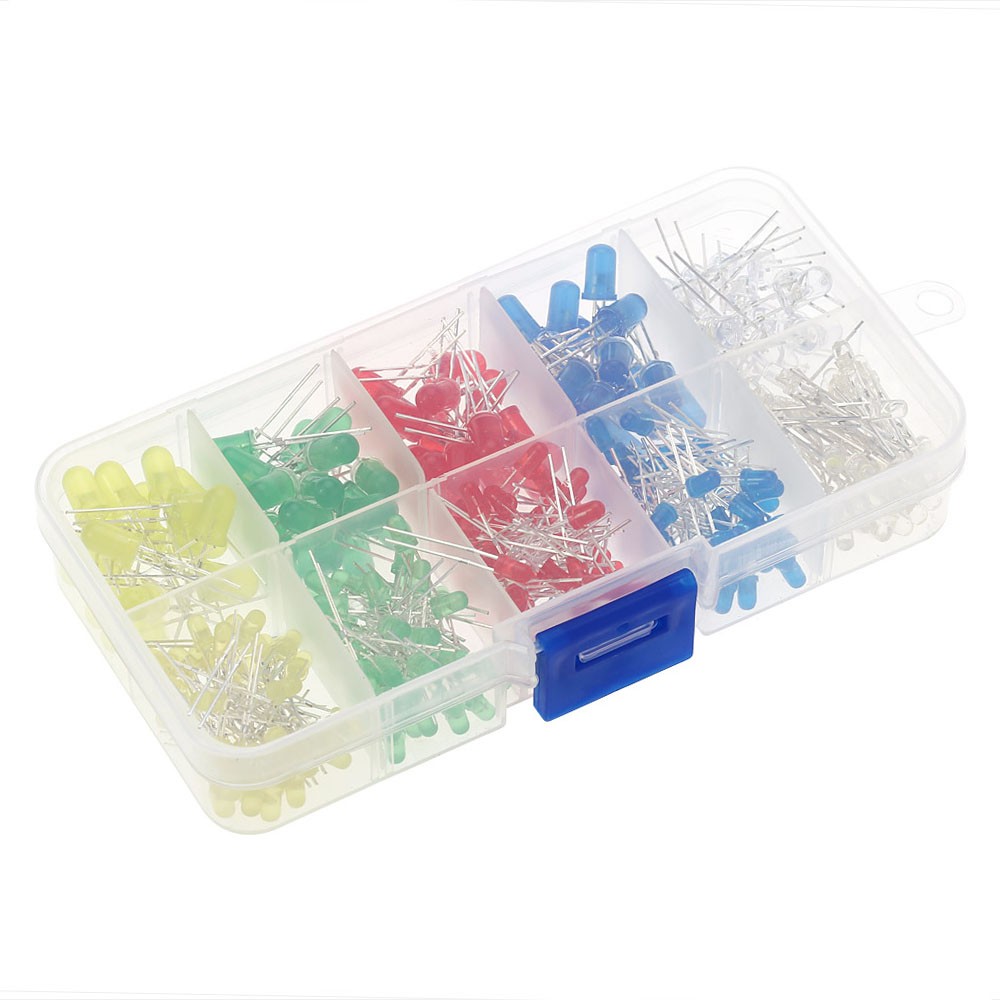 300pcs 3mm 5mm Assorted Color 2-pin Diffused LED Light Emitting Diodes Set KQPZ