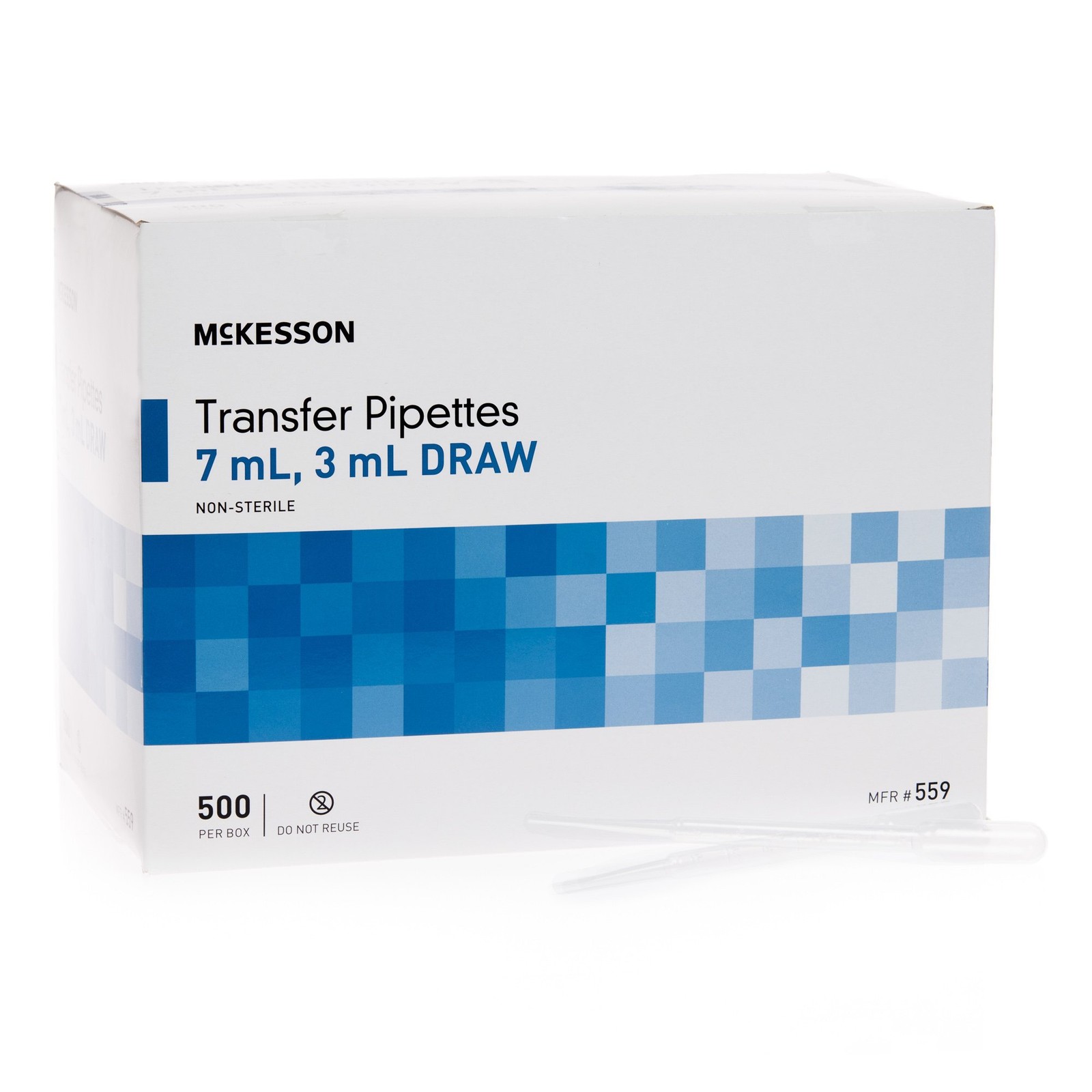 McKesson LDPE Transfer Pipette 7.5 mL 3 mL Draw Volume 500 pcs