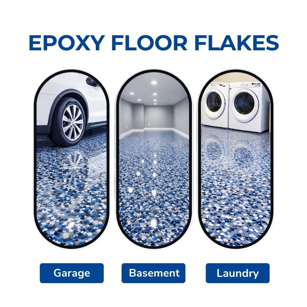 20 lb Epoxy Floor Flakes Color Chips for Garage, Basement & Concrete Floors – 9