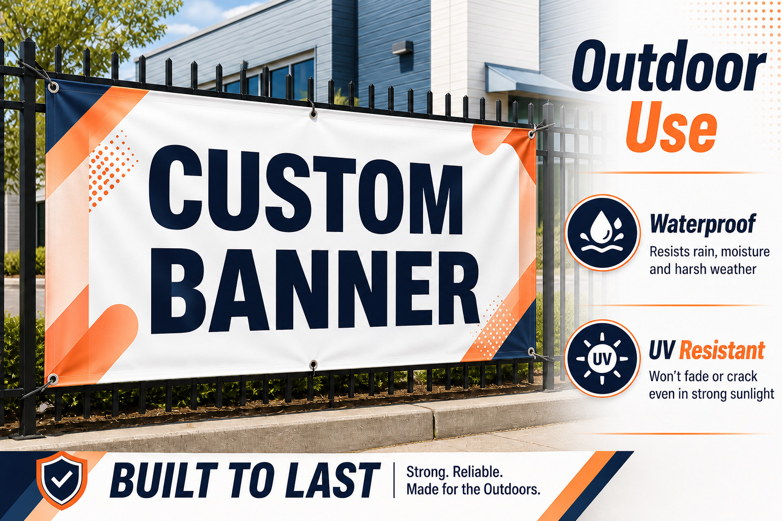 Custom Vinyl Banner Waterproof UV Resistant 13oz Heavy Duty Fast Shipping USA