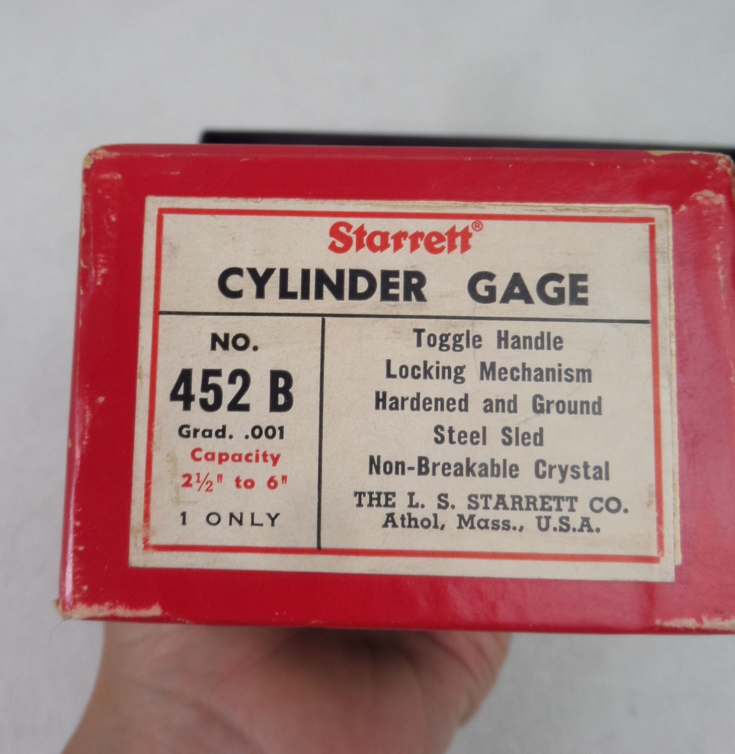 Starrett 452-B Cylinder Gage Gauge 2 1/2″-6″ Precision Measuring Tool Nice!