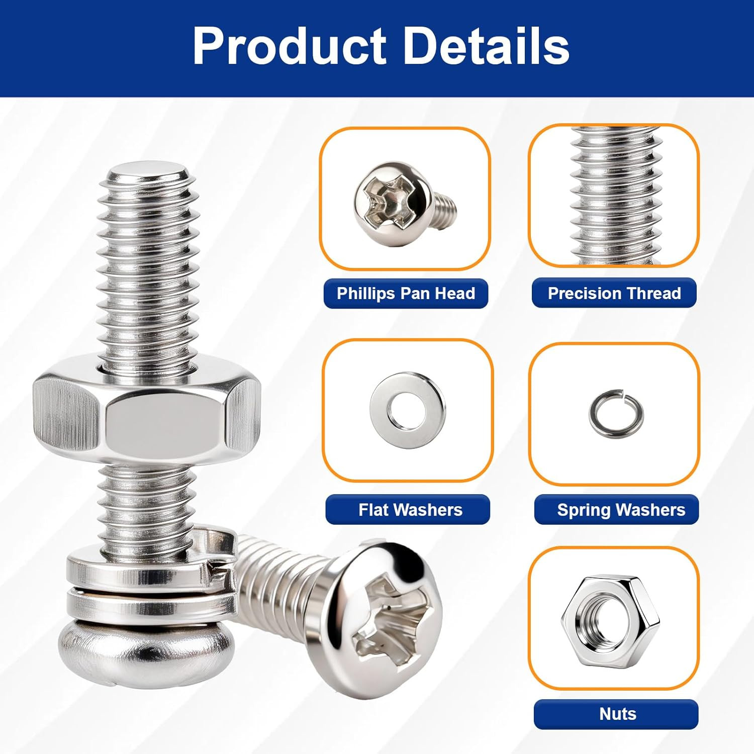 1670Pcs 304 Stainless Steel Metric Micro Screws Nuts Assortment Kit, M1 M1.2 M1.