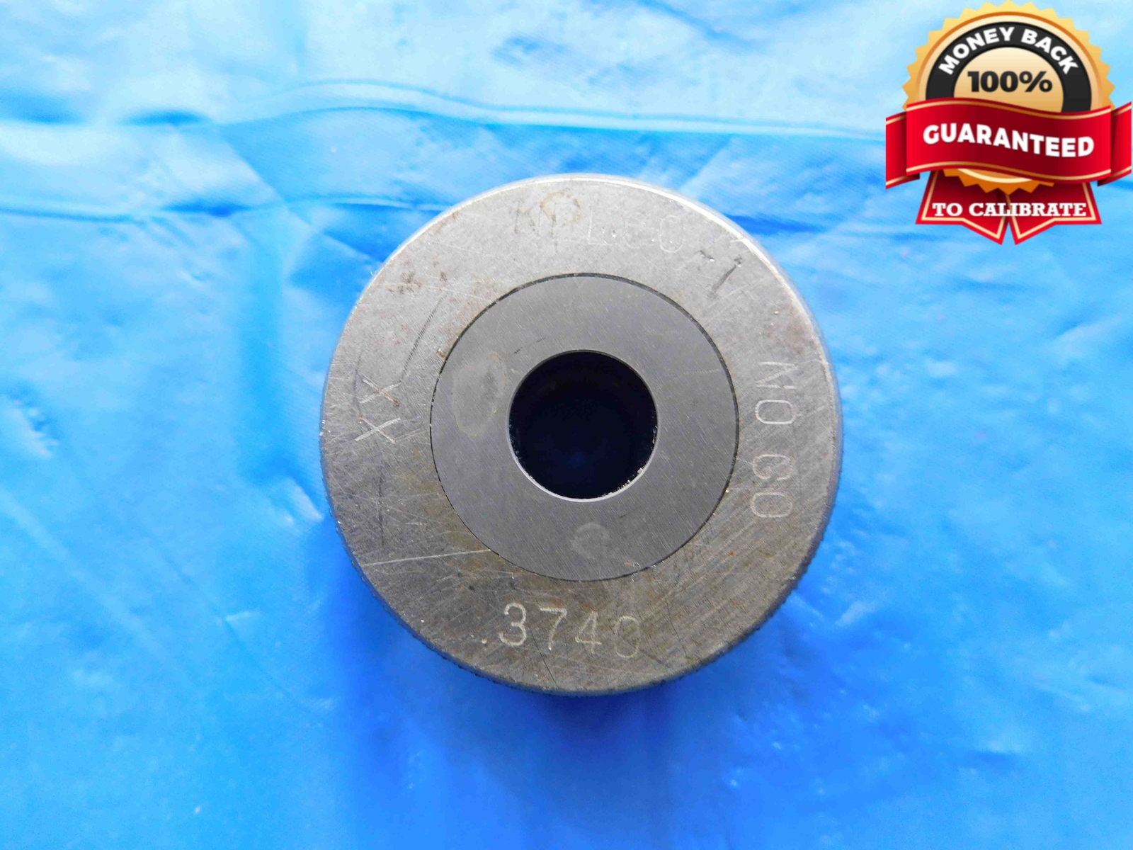 .3740 CL XX CARBIDE MASTER PLAIN BORE RING GAGE .3750 -.0010 3/8 9.500 mm .374