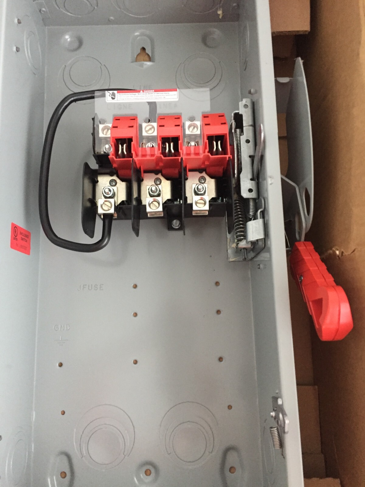 SIEMENS HNF263 100 AMP 600 VOLT SINGLE PHASE N/FUSED INDOOR DISCONNECT..D-1658