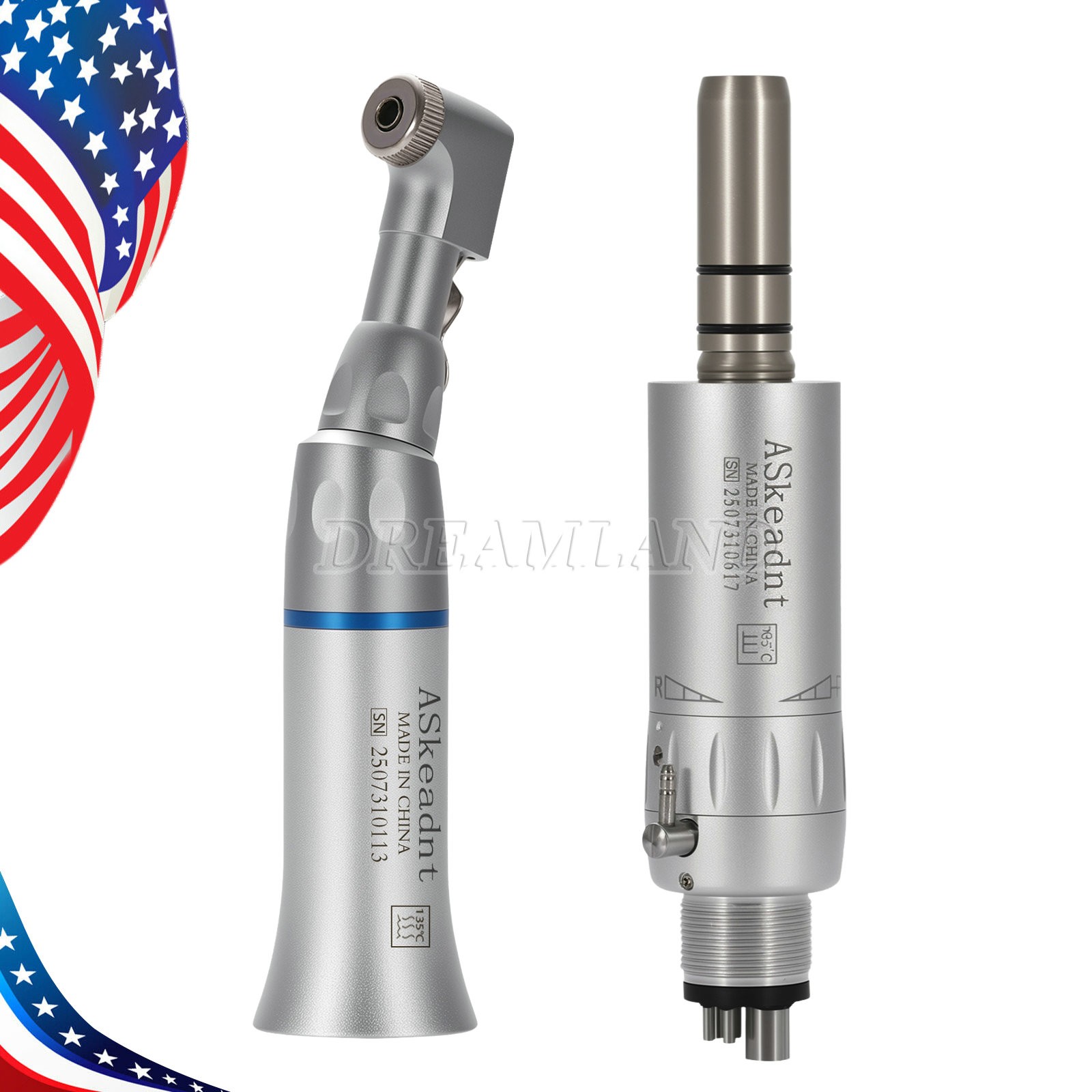 Dental Low Speed External Water Spray Contra Air Motor Handpiece 4Holes 1-10*