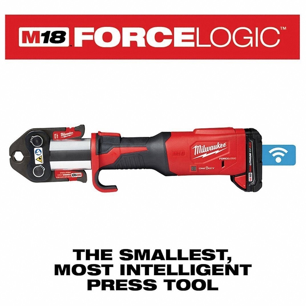 Milwaukee Tool 2922-22 M18 Force Logic Press Tool With One-Key Kit With 1/2 In，