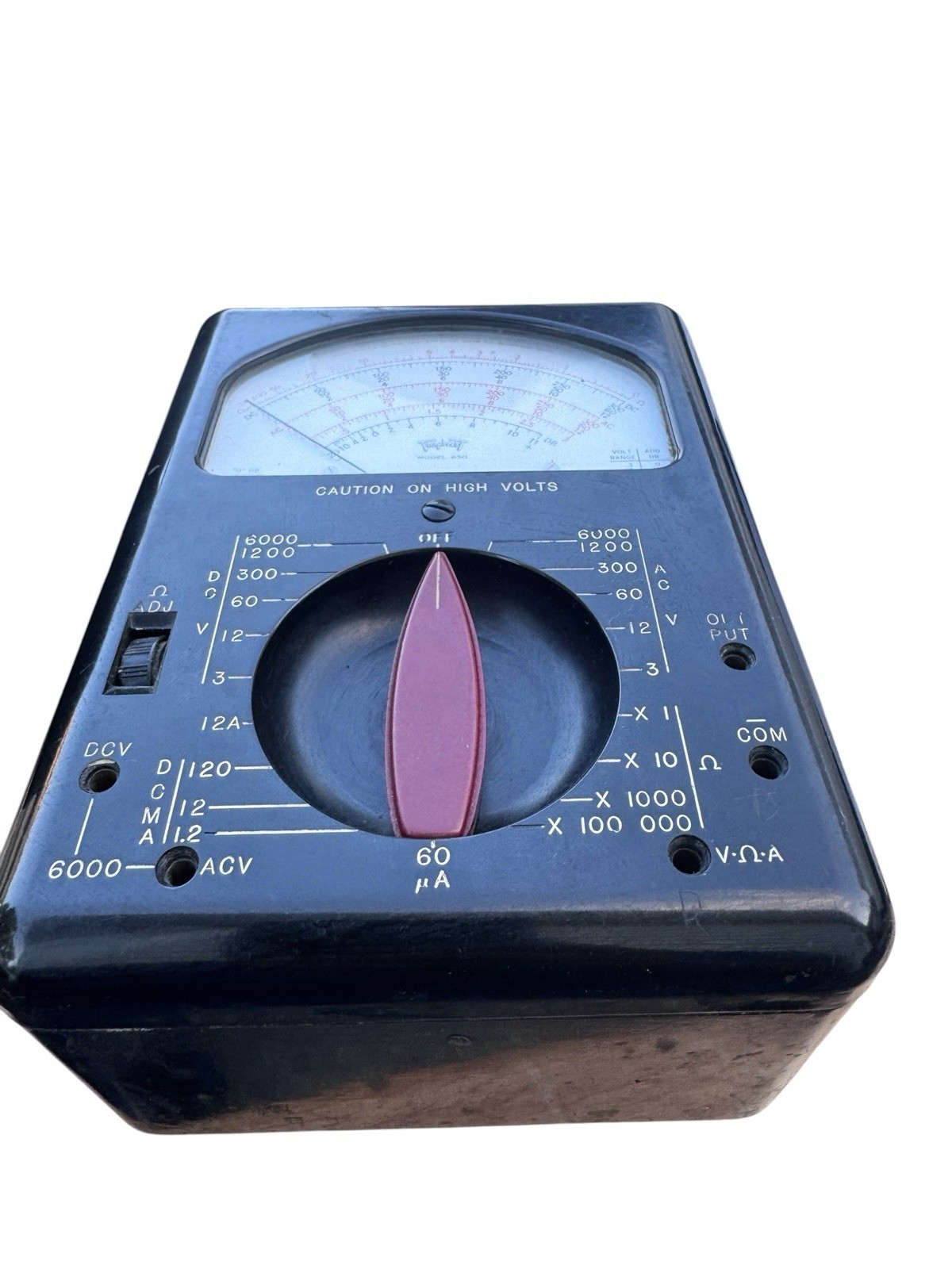 Triplett 630 Type 2 Analog Multimeter Volt Ohm Meter Untested