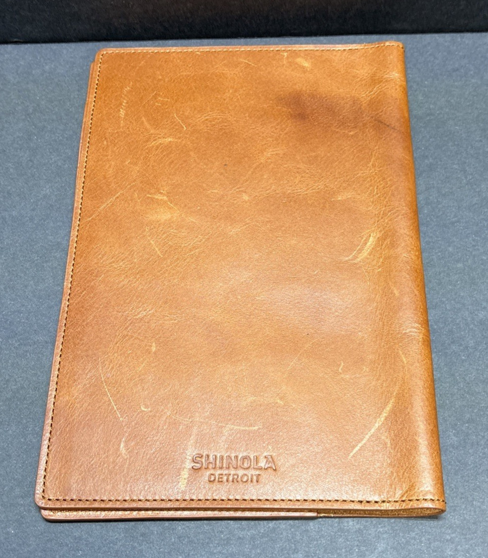 Shinola Medium Journal iPad Mini Cover w/o Tab Natural Leather Wallet