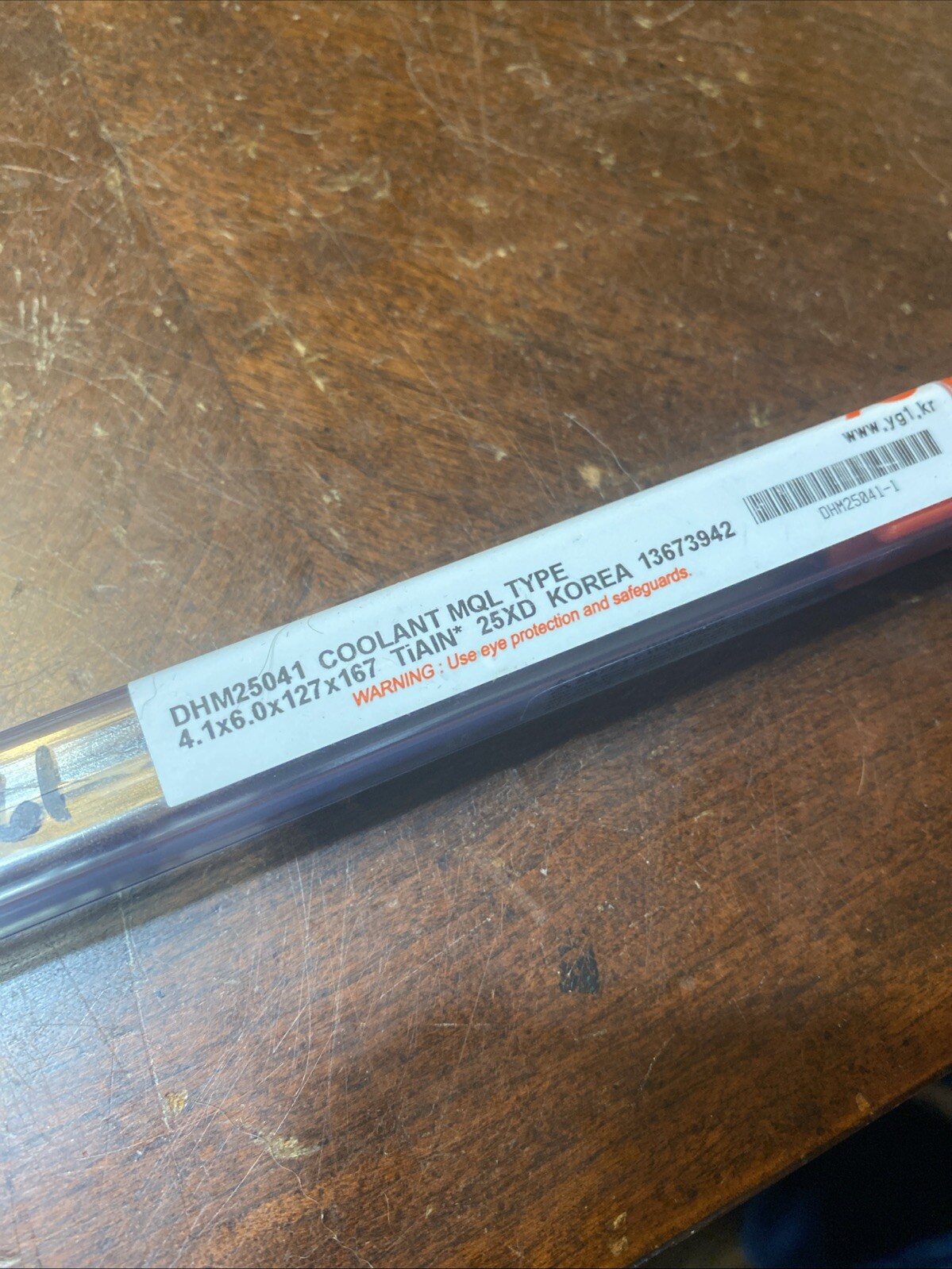YG1 DHM25041 0.1614″ D x 0.2362″ Sh x 6.5748″ OAL MQL Carbide Dream Drill (D1)