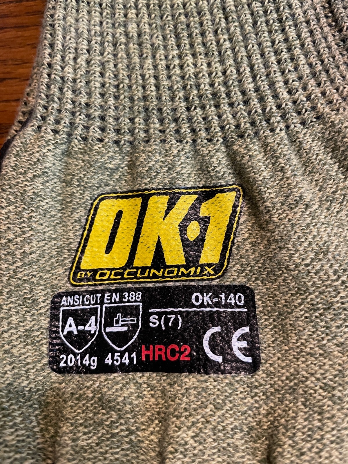 OK-1 by Occunomix Cut Resistant Gloves OK-140 HRC2 – Size S – New