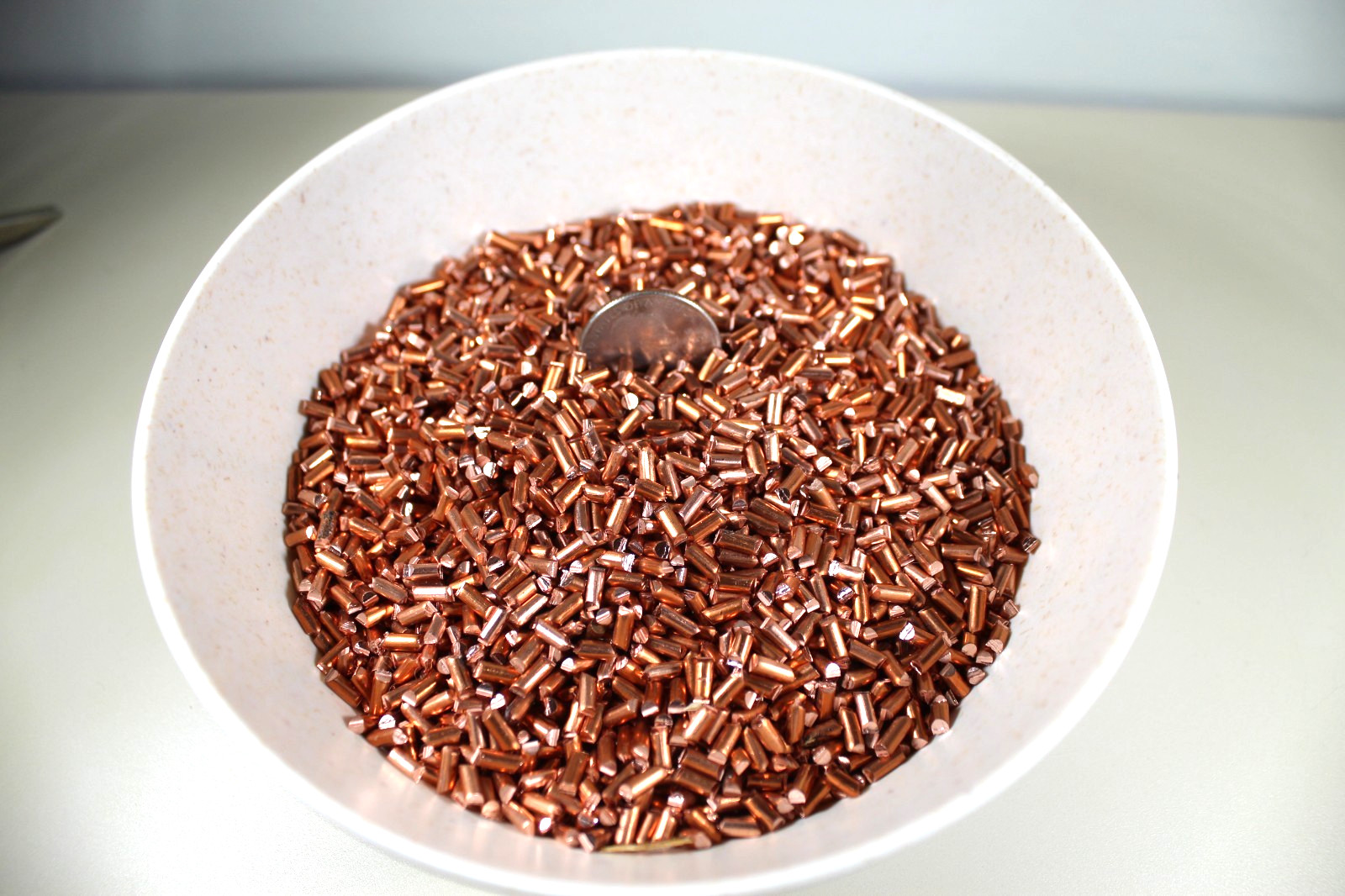 4 lbs Chopped Copper, 99.9% Pure – #10 and #12 Wire, 1/8″ to 1/4″ Lengths