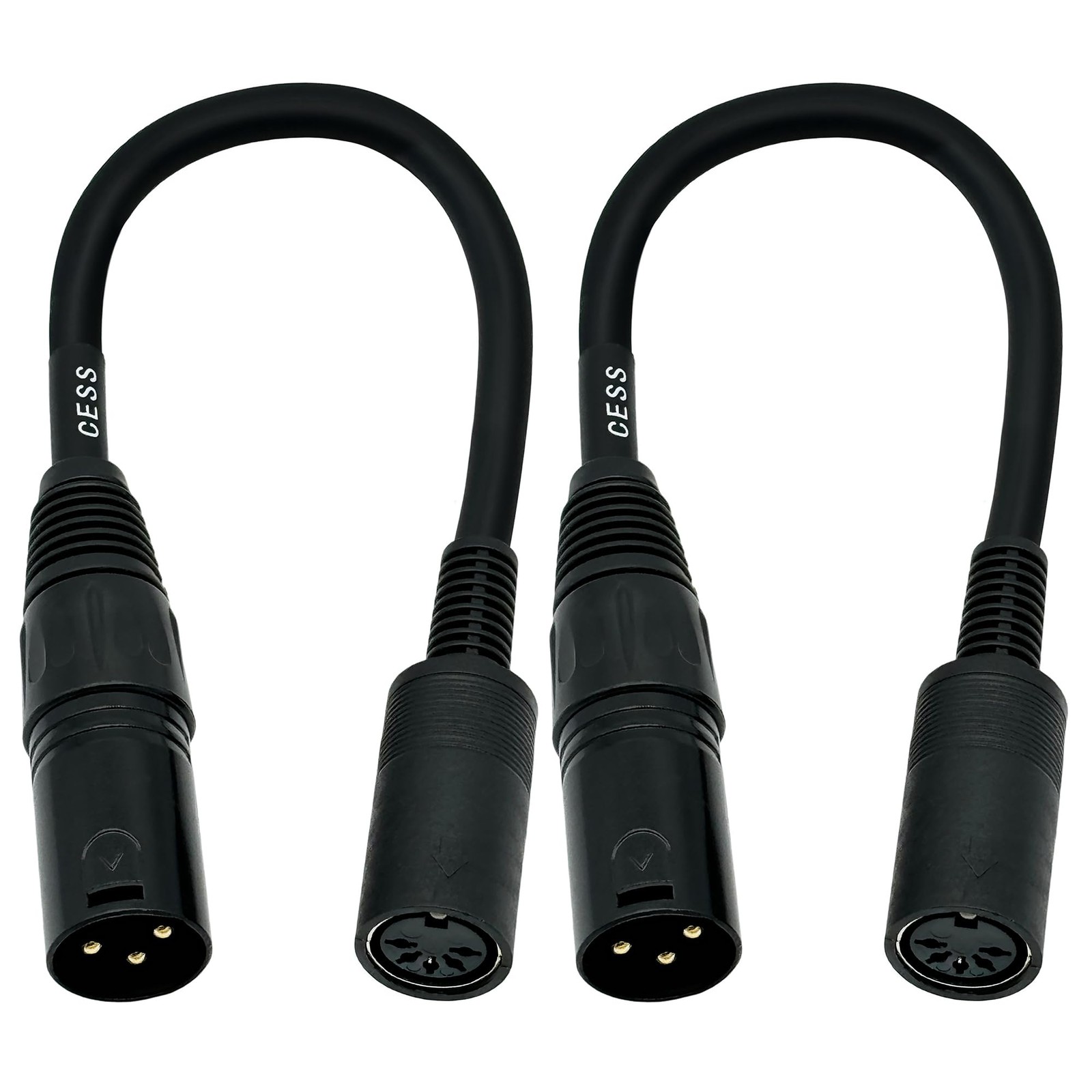 CESS-279 DIN 5-Pin MIDI Female to XLR 3-Pin Male Adapter Cable – 6 Inch Conve…