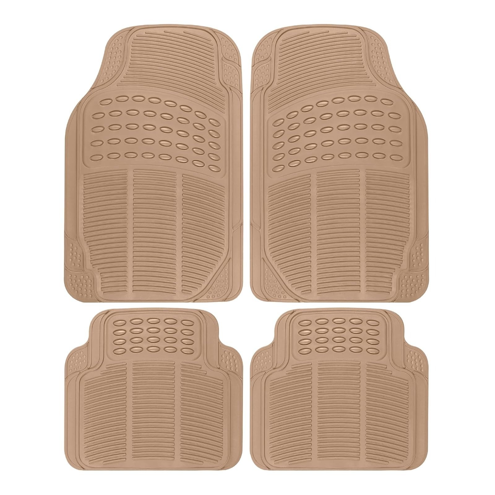 BDK ProLiner Car Floor Mats – Heavy Duty Rubber, Universal Fit, Black