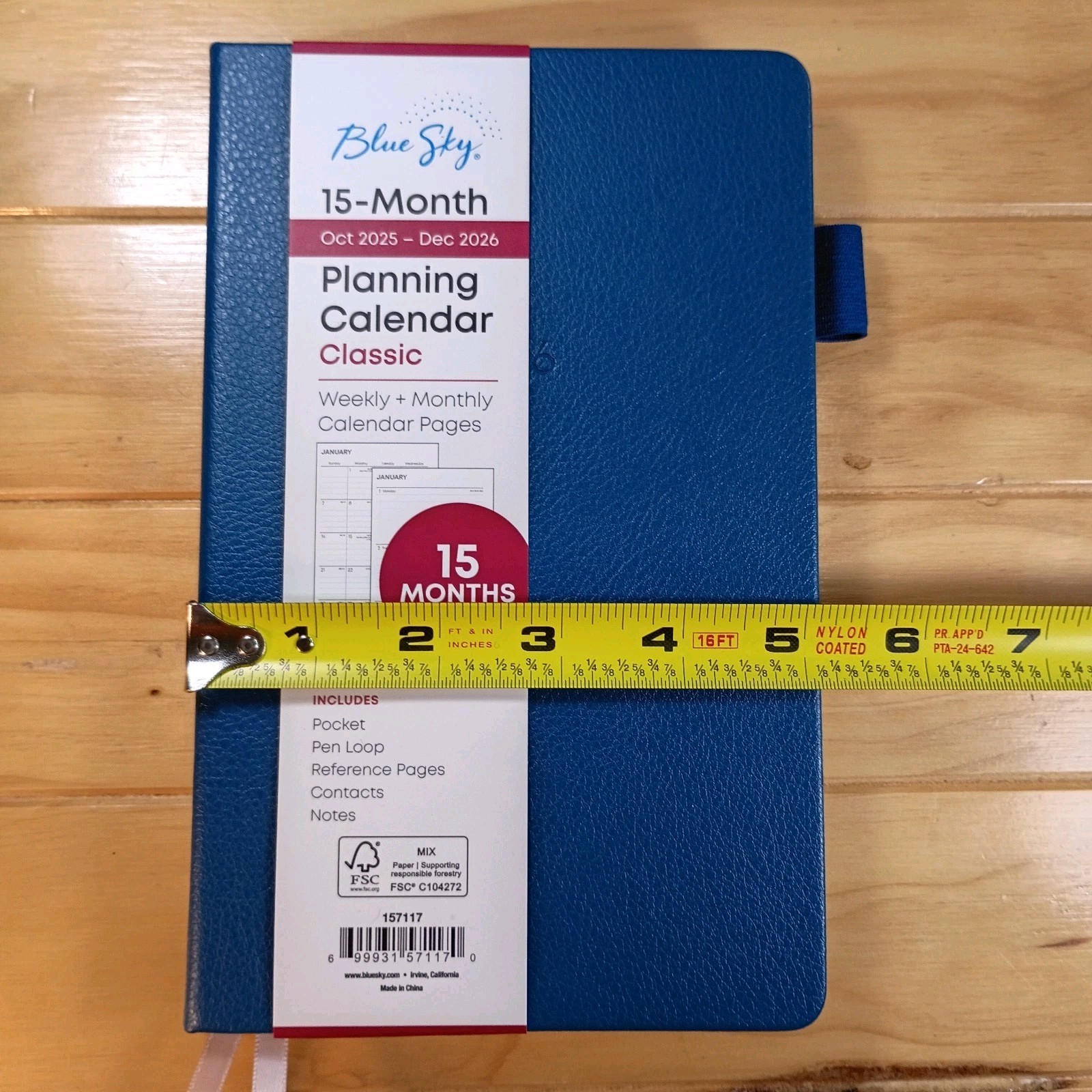 Blue Sky 2026 15 Monthly Weekly Planning Calendar. 5″ X 8″ In. hardcover New