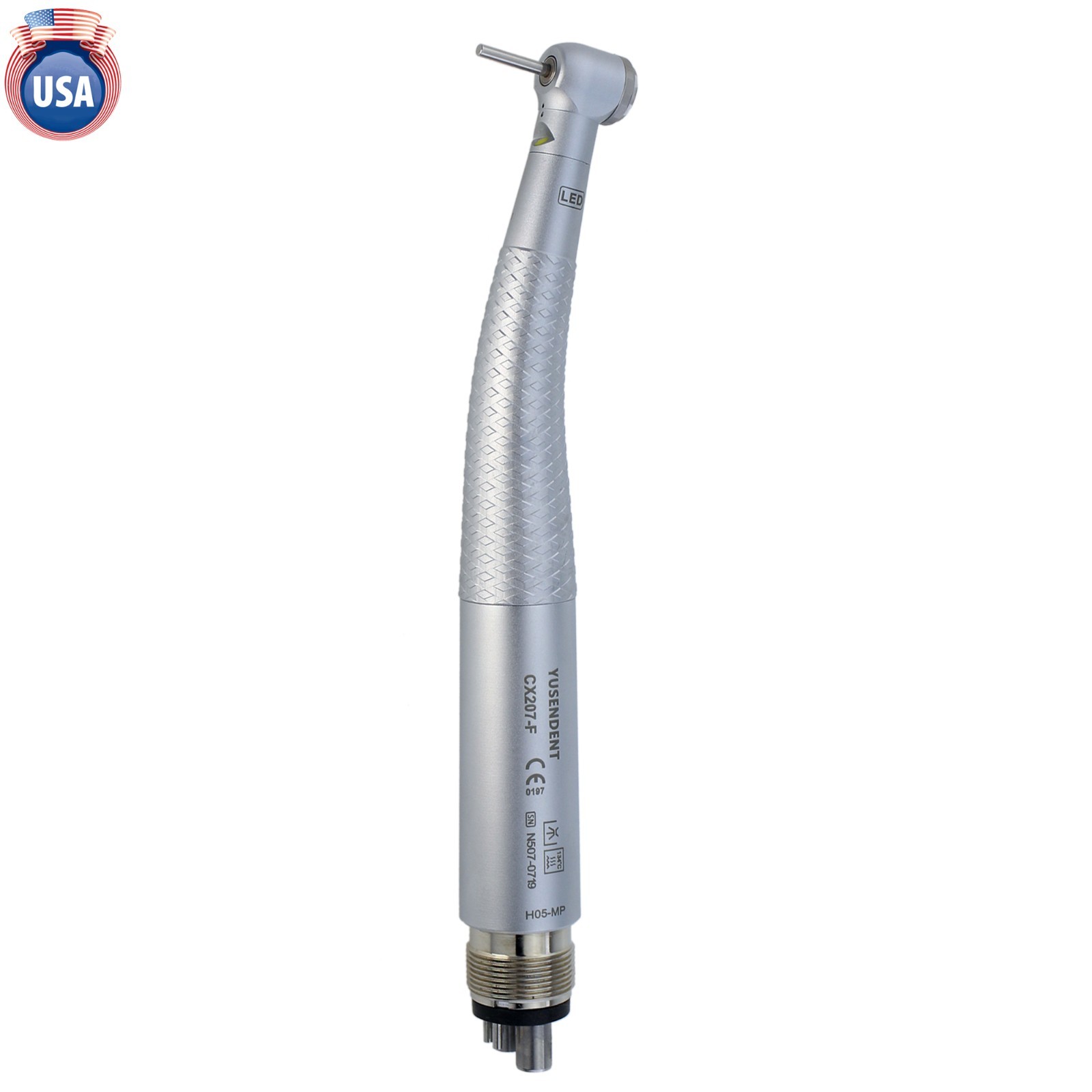 COXO Dental Small Mini Head LED Handpiece High Speed Air Turbine 4 Hole NSK Kids