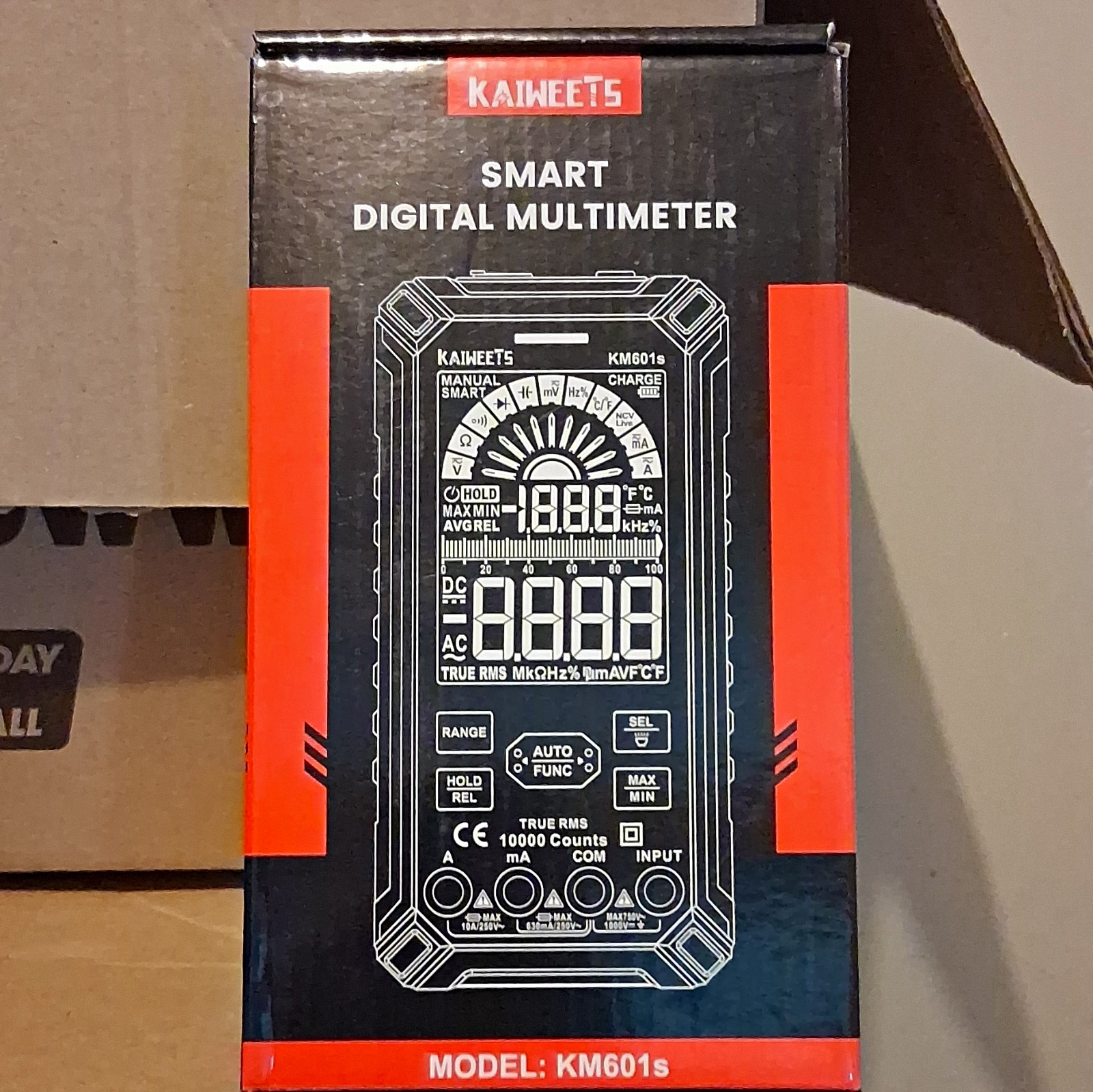 KAIWEETS KM601s Smart Digital Multimeter True RMS 10000 Count CAT III 1000V 10A