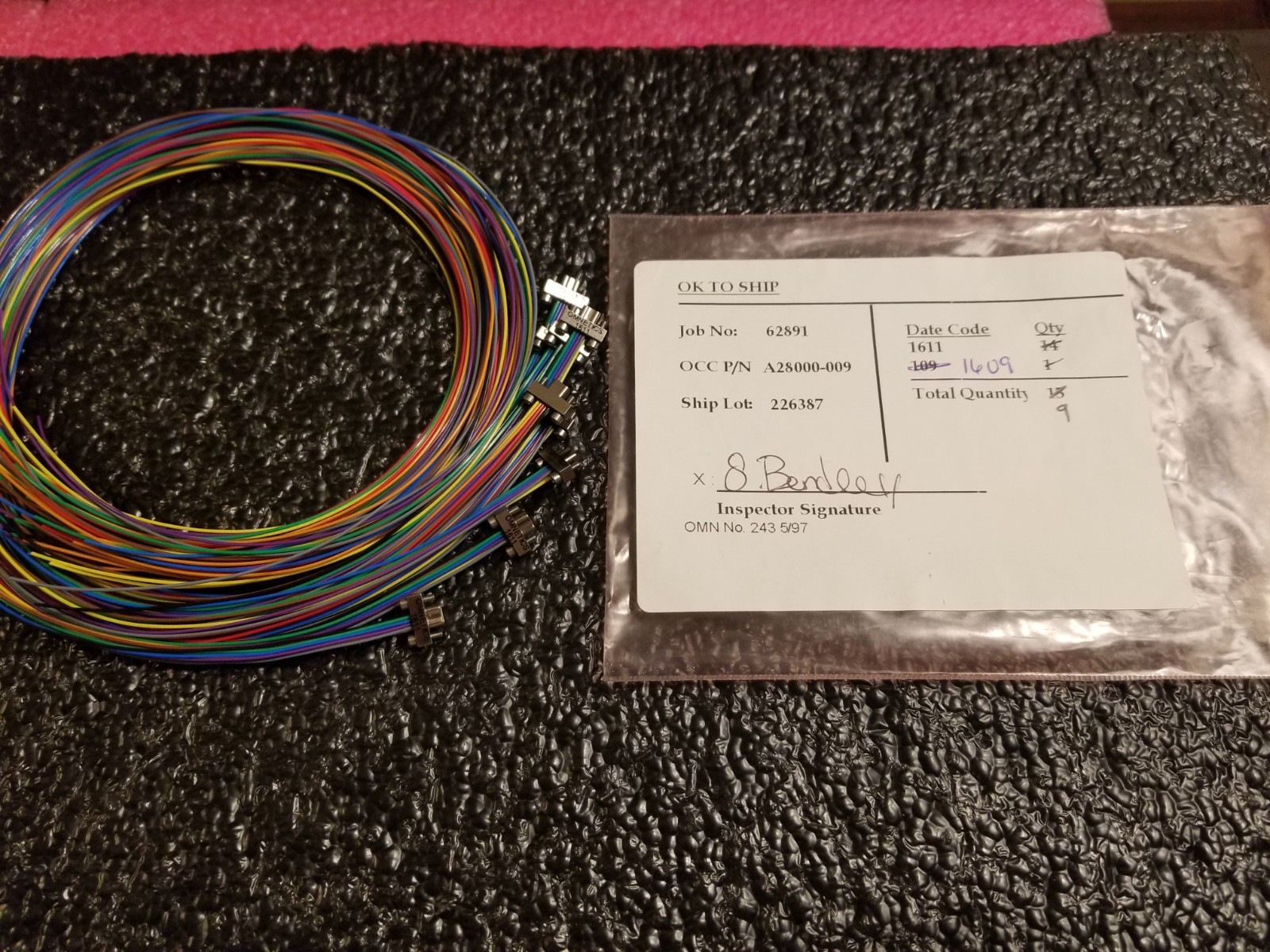 1 qty Omnetics CABLE ASSY NANO-D 9POS 1.5′ Pigtails A28000-009 NEW NOS