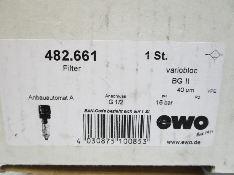 EWO 482.661 230PSI 50’C-122’F NSMP