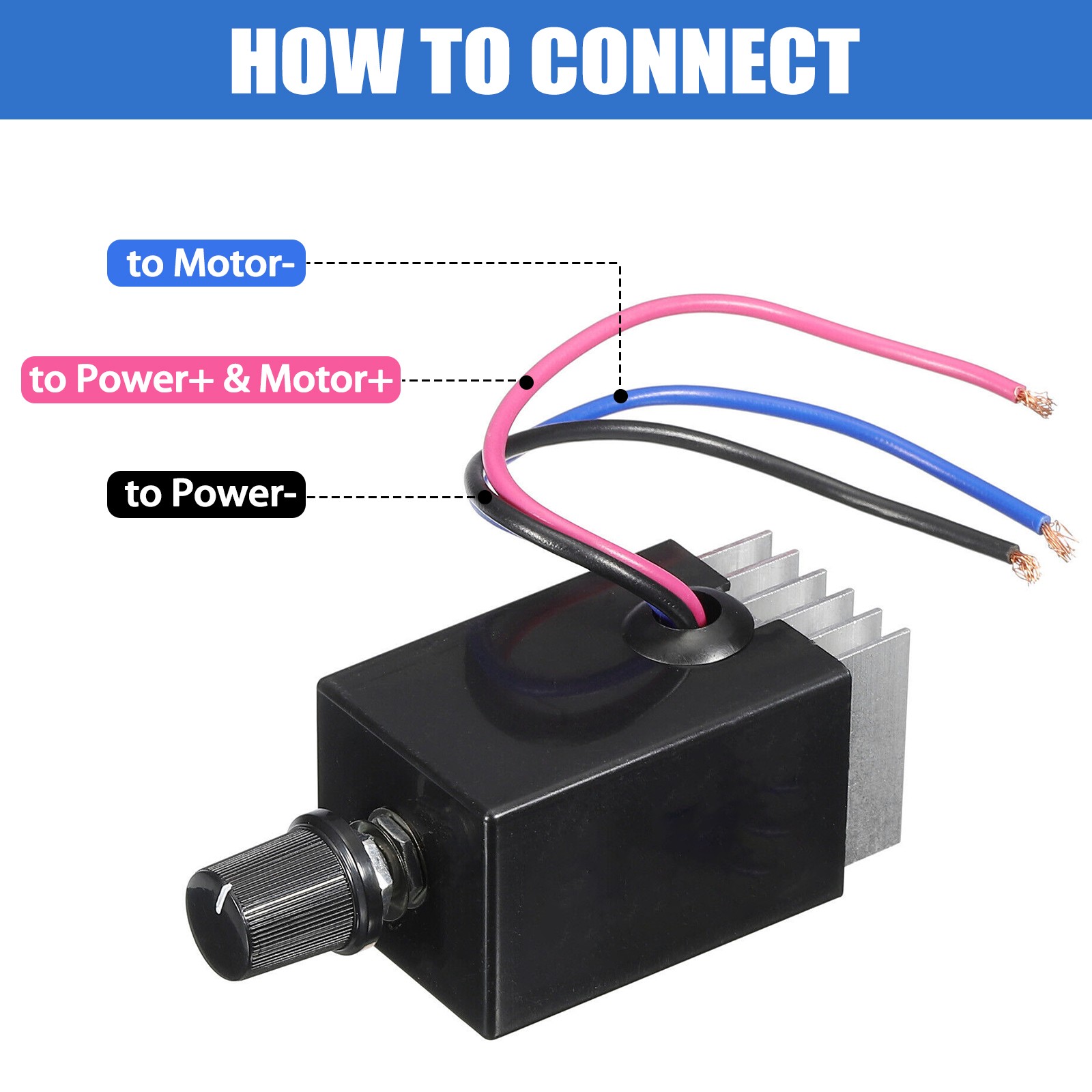 DC 12V 24V Motor Speed Controller Switch Fan Heater Control Defroster Car Truck