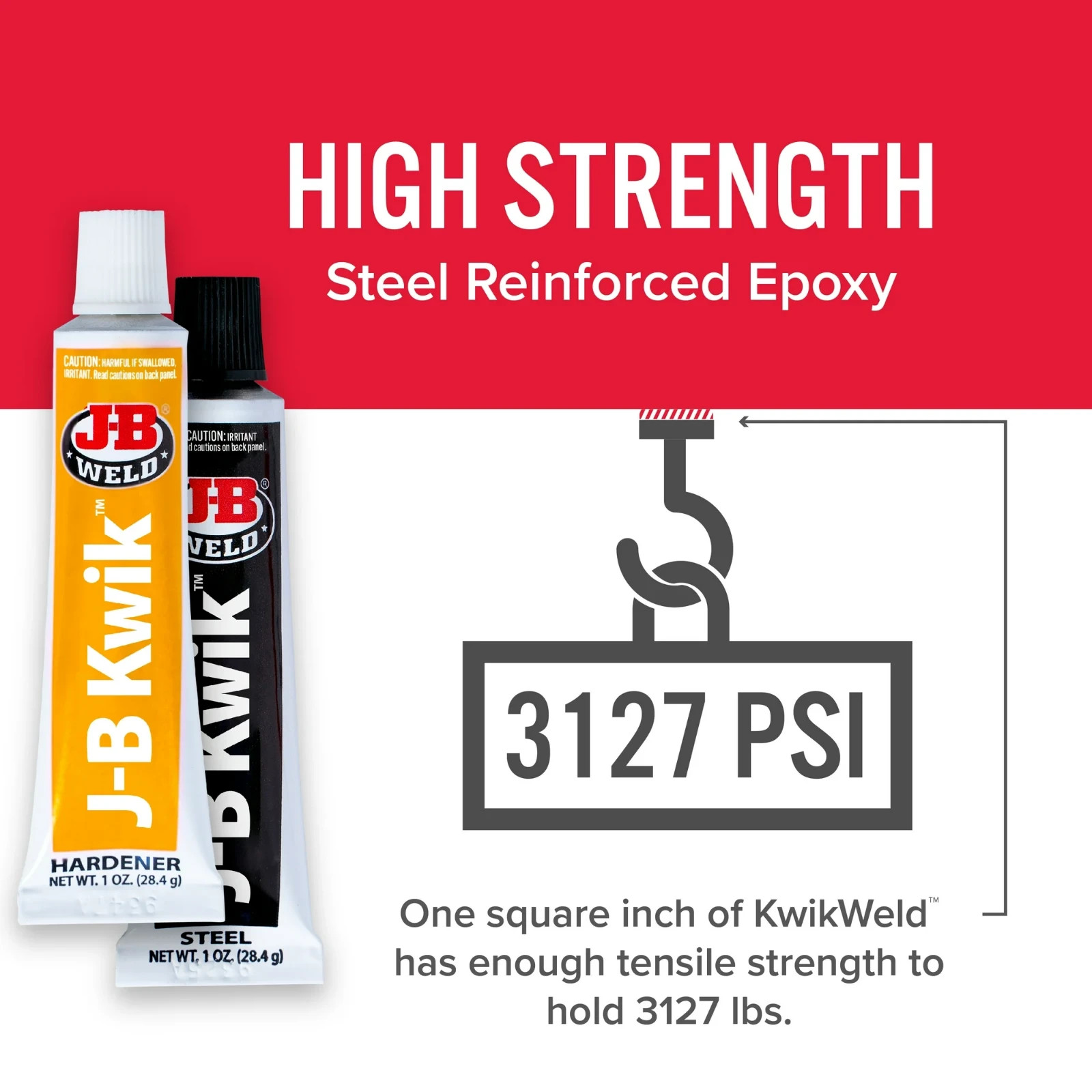 J-B Weld 8276 KwikWeld Quick Setting Steel Reinforced Epoxy – Dark Grey 2 oz