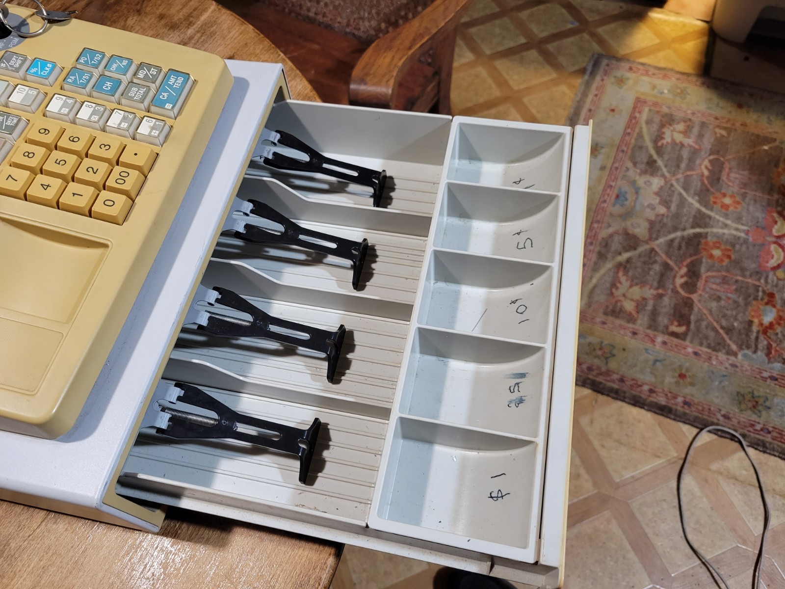 Vintage Casio PCR-255 Cash Register WORKING With Keys Lightweight