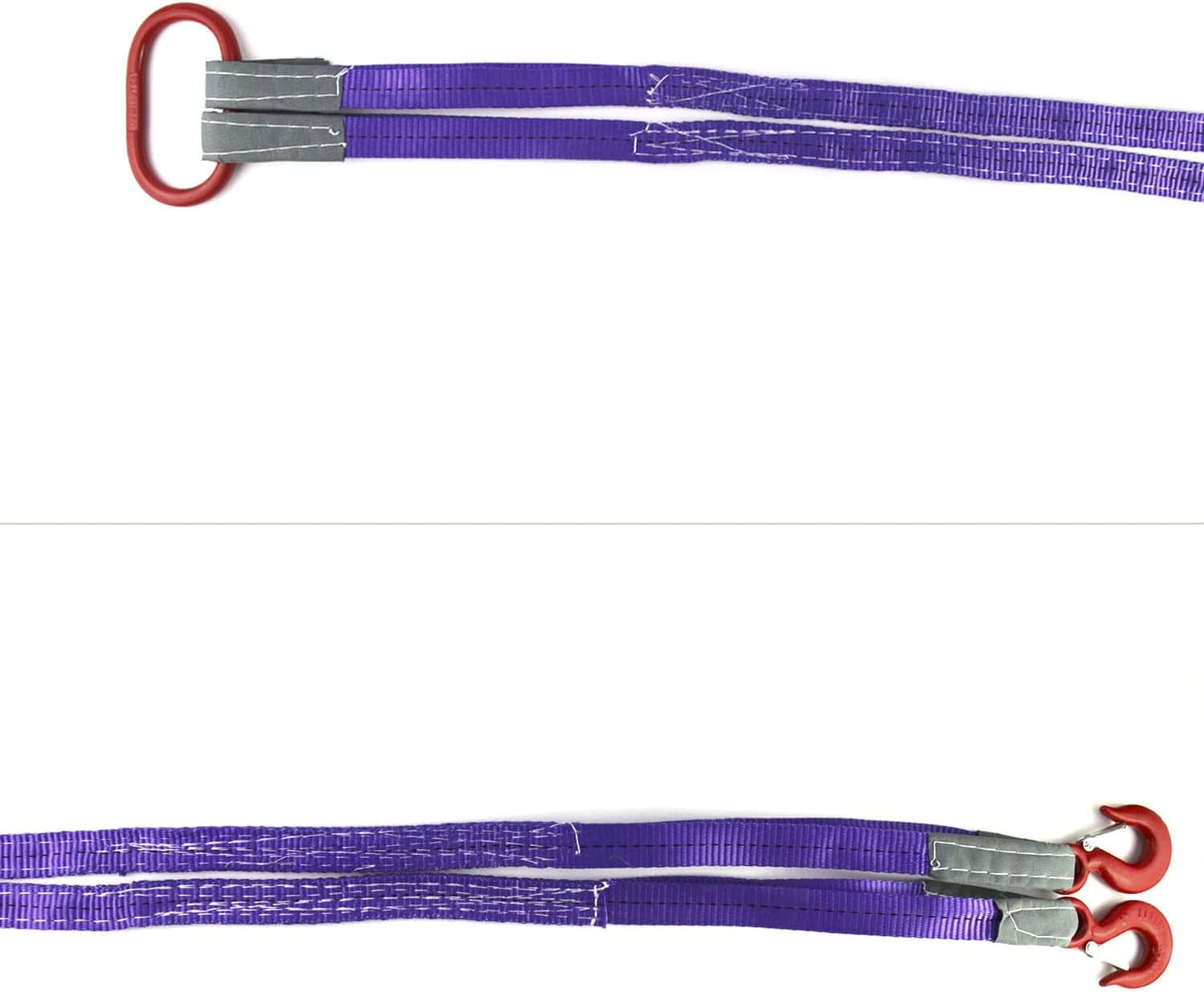 Lifting Slings Straps with Hooks – 5 Feet, 4409 Pounds Capacity, 2 Pack Polyeste