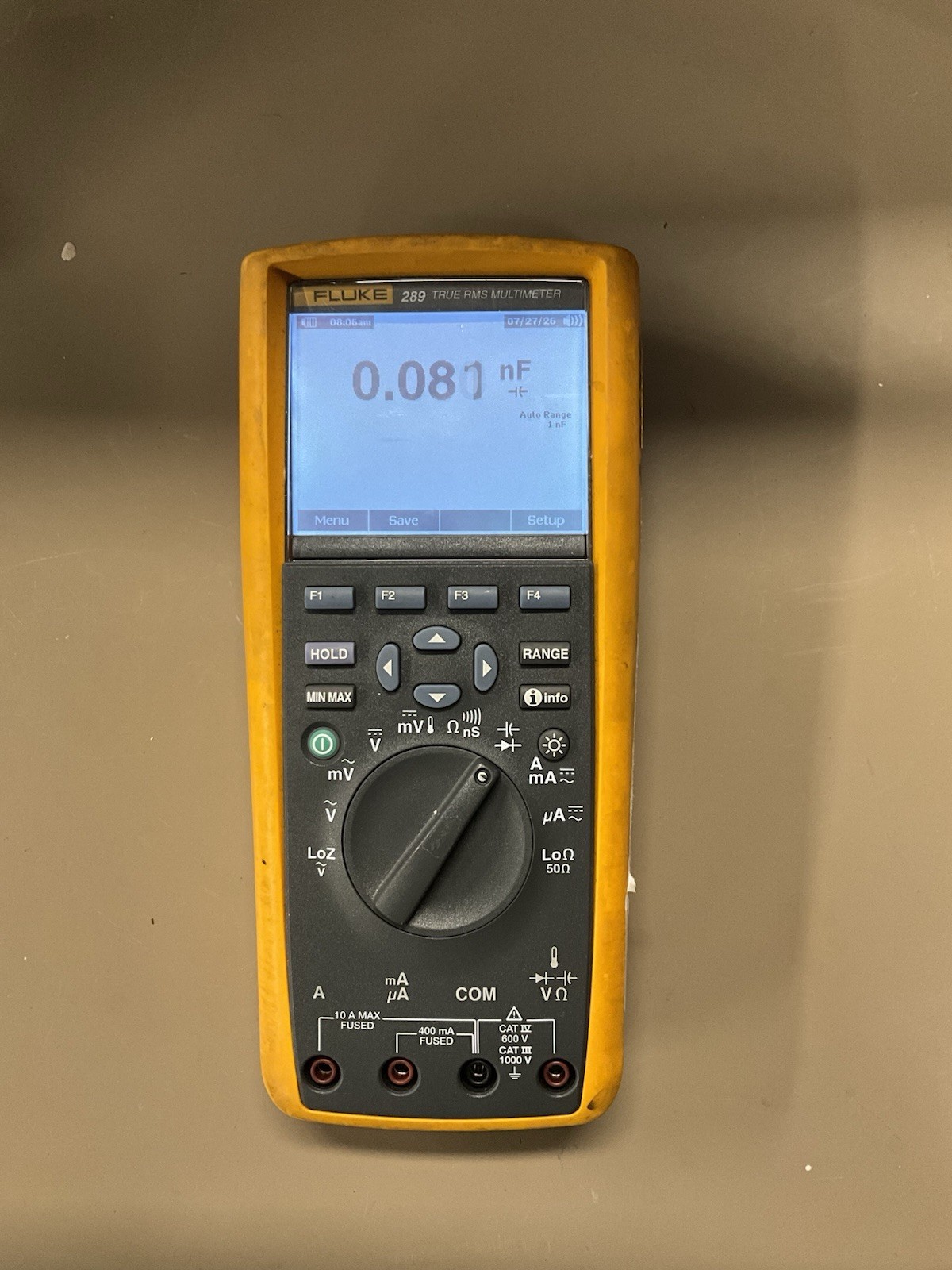 FLUKE 289 TRUE RMS MULTIMETER NO LEADS POWERS ON