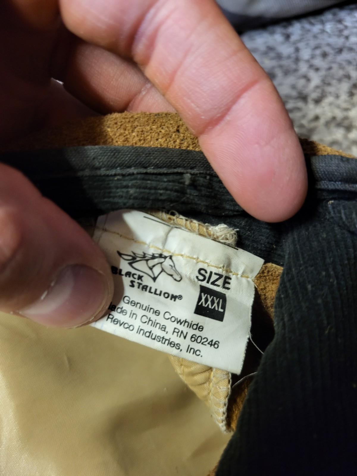 REVCO BLACK STALLION 30WC SPLIT COWHIDE WELDING JACKET SIZE XXXL Used