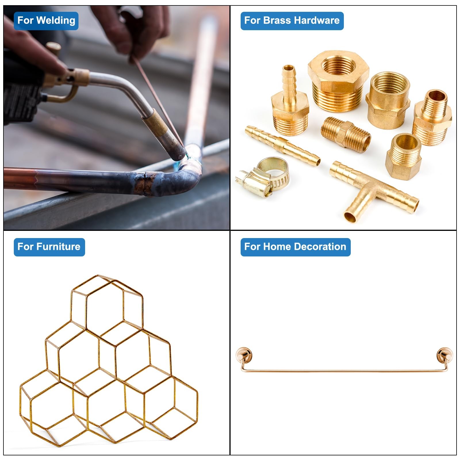MECCANIXITY 2pcs Brass Rods (6mm) 1/4 Inch x (150mm) 6 Inch Brass Solid Round…