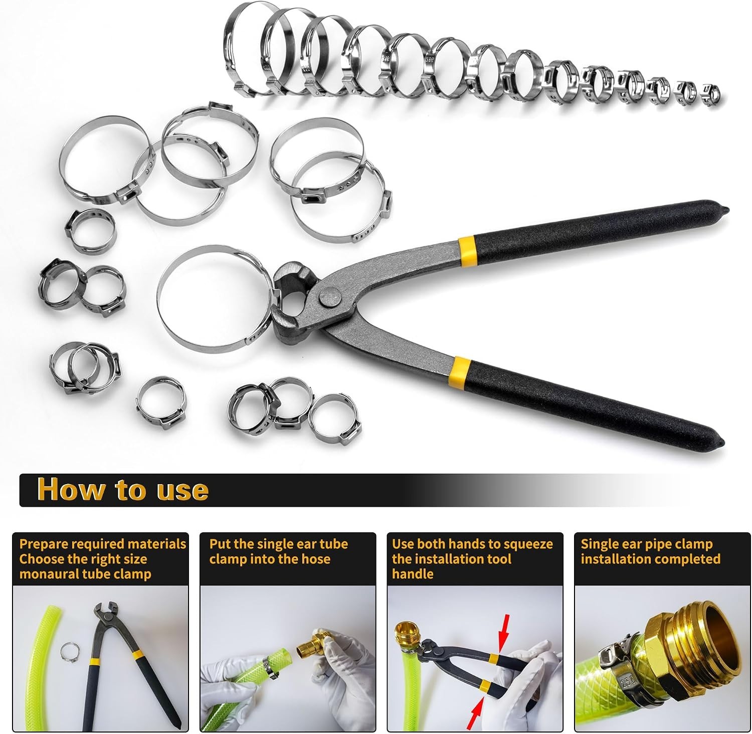 AskWay 210 Pc 304 Stainless Steel Hose Clamp Assortment 6 To 50 Mm