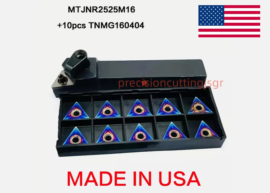25MM 93° MTJNR CNC Lathe External Turning Tool Holder +TNMG160404 carbide insert