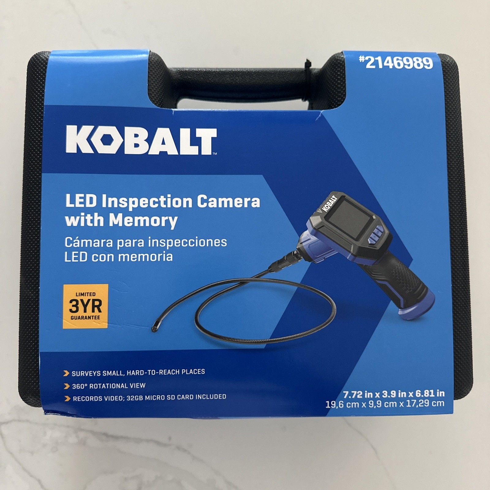 Kobalt Handheld LED Inspection Camera w/ 32GB Memory Card & Hard Case New