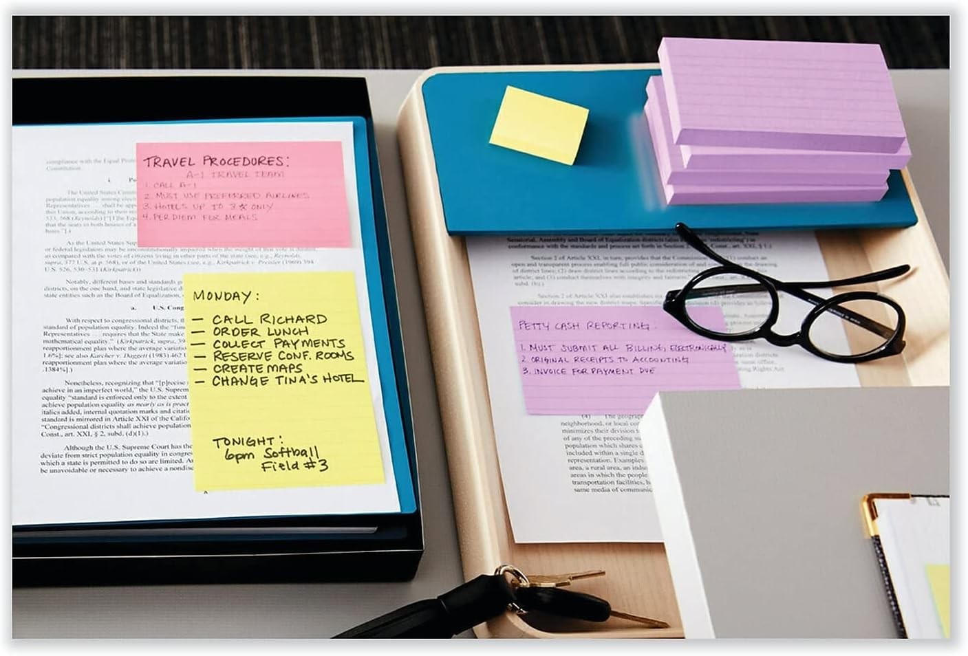 Post-it Notes, 1/3/8 x 1 7/8 in, 24 Sticky Notes Pads, 100 Sheets per Pad, Canar
