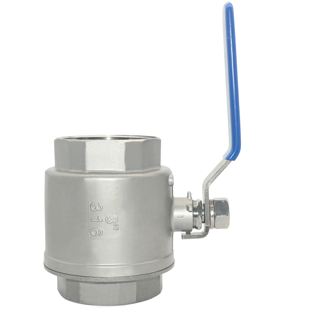 3 inch Ball Valve,Female NPT 316 Stainless Steel Full Port,2-Piece, 2Pack