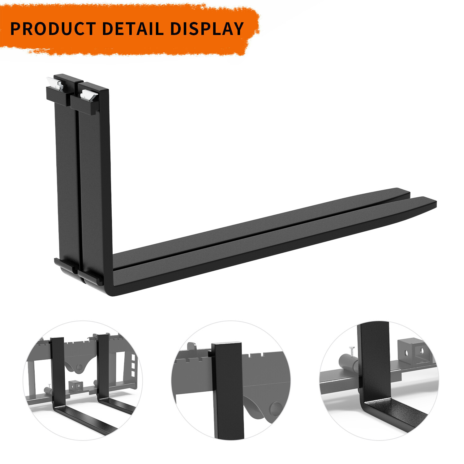 42″ Pallet Fork Forklift Blades for Skid Steer Tractors Universal 2500lbs 2Pcs