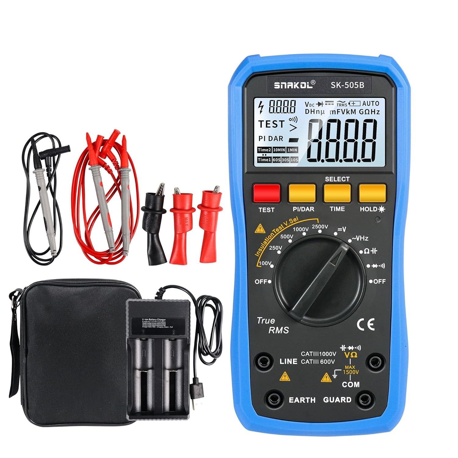 Digital Insulation Resistance Tester Megohmmeter Multimeter 1000V Ohm Voltmeter