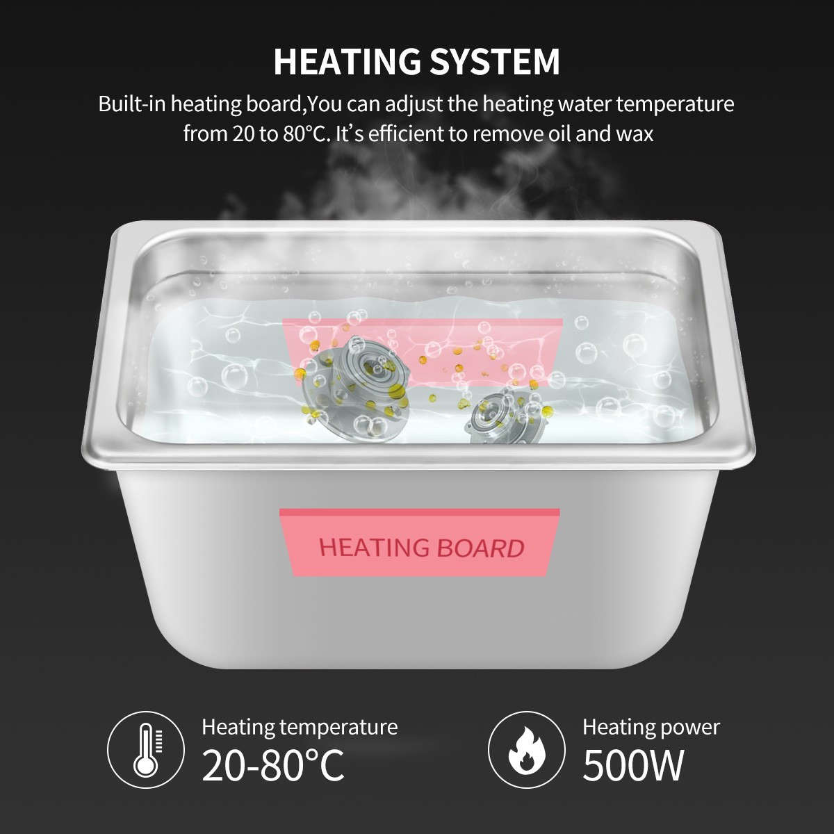30L Ultrasonic Cleaner with Timer Heating Machine Digital Sonic Cleaner Degas